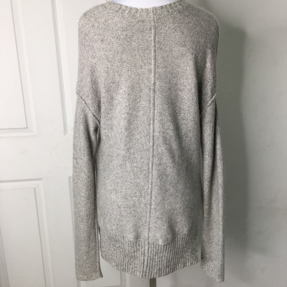 Tess Giberson Gray Cold Shoulder Sweater Top Size Small 100% Cashmere - Picture 12 of 15